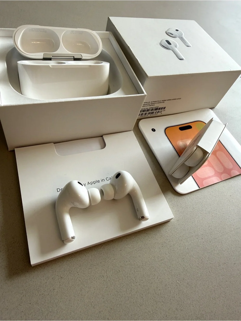 Apple White AirPods Pro 3rd Generation with White Charging Case and Accessories✨